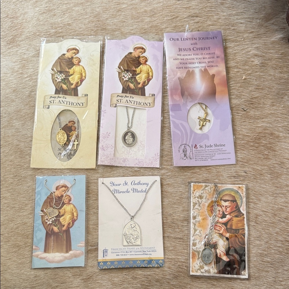 St. Anthony Religious Medals and Cards Set 6 in total one is our Lenten journey
